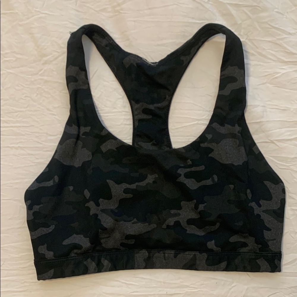 Fabletics Black and Gray Sports Bras with Wide Straps